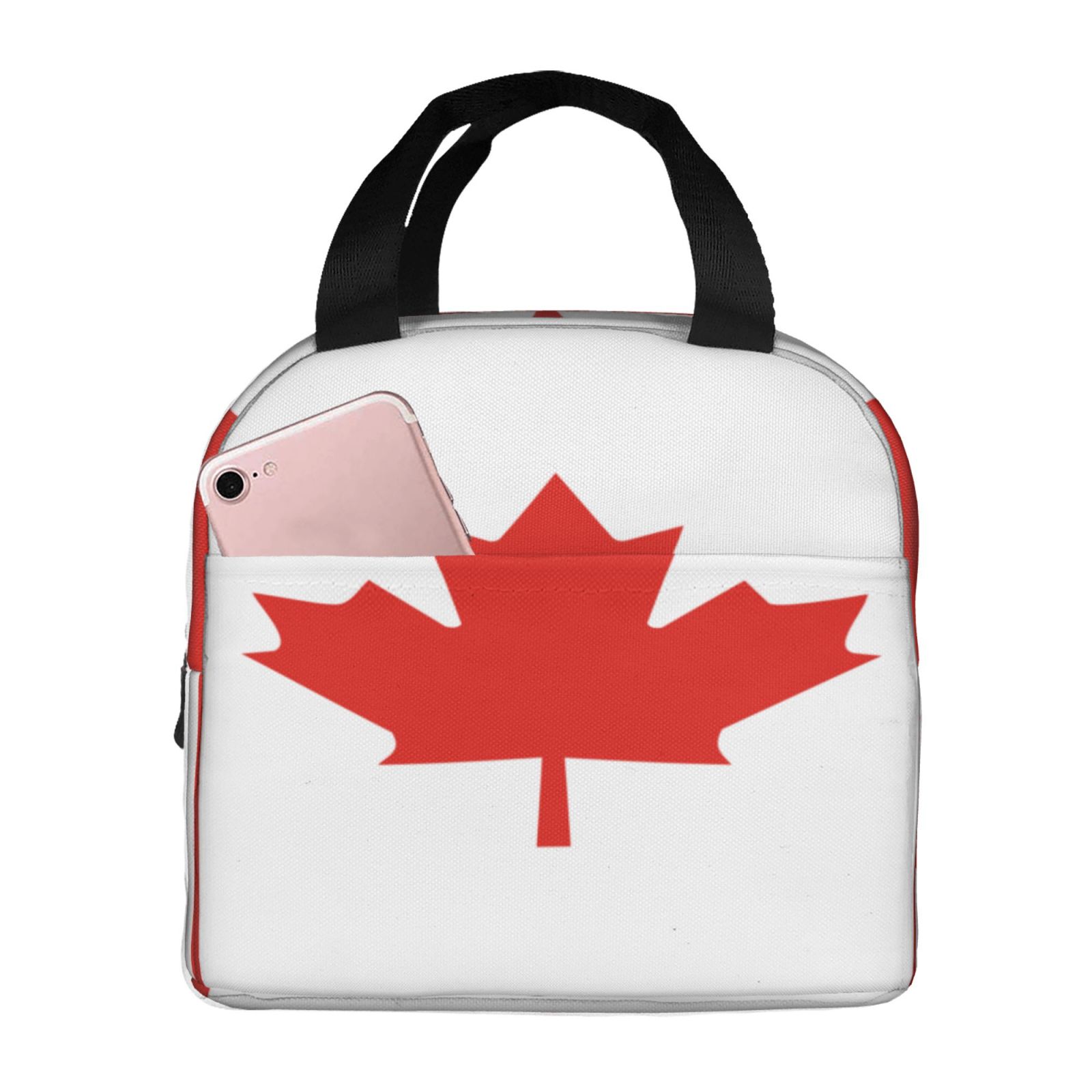 Women Bags In Canada - Tas Makan Siang Pola Bendera Kanada