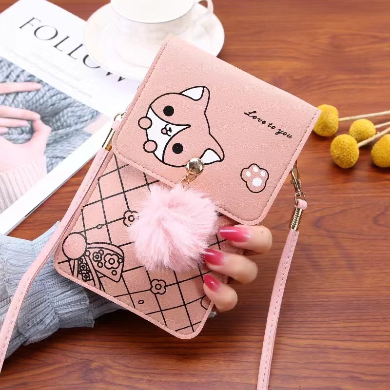 Women Bags Mini - Tas Ponsel Layar Sentuh Pola Kartun