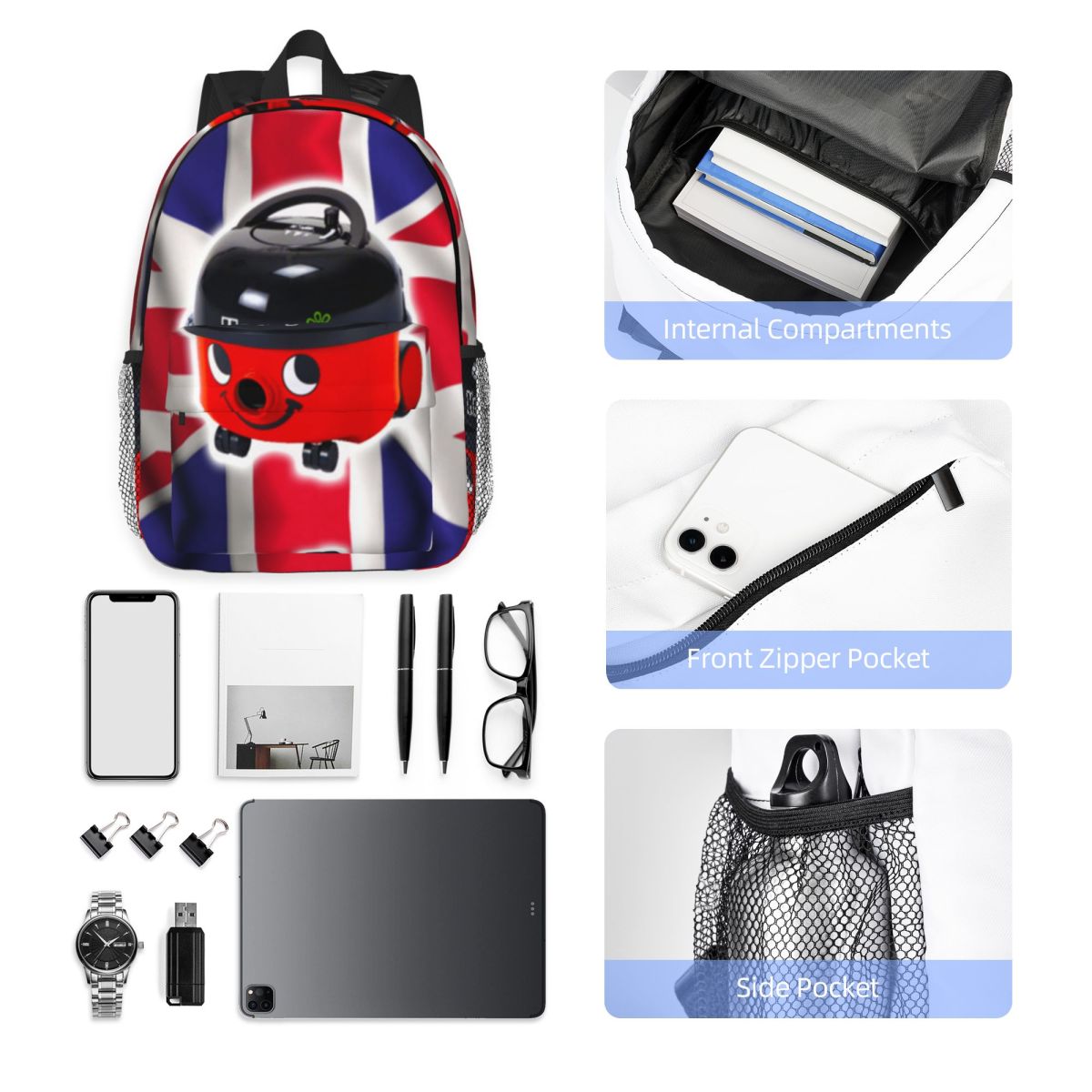 Women Bags Uk Sale - Henry Hoover dengan Ransel Bendera Inggris