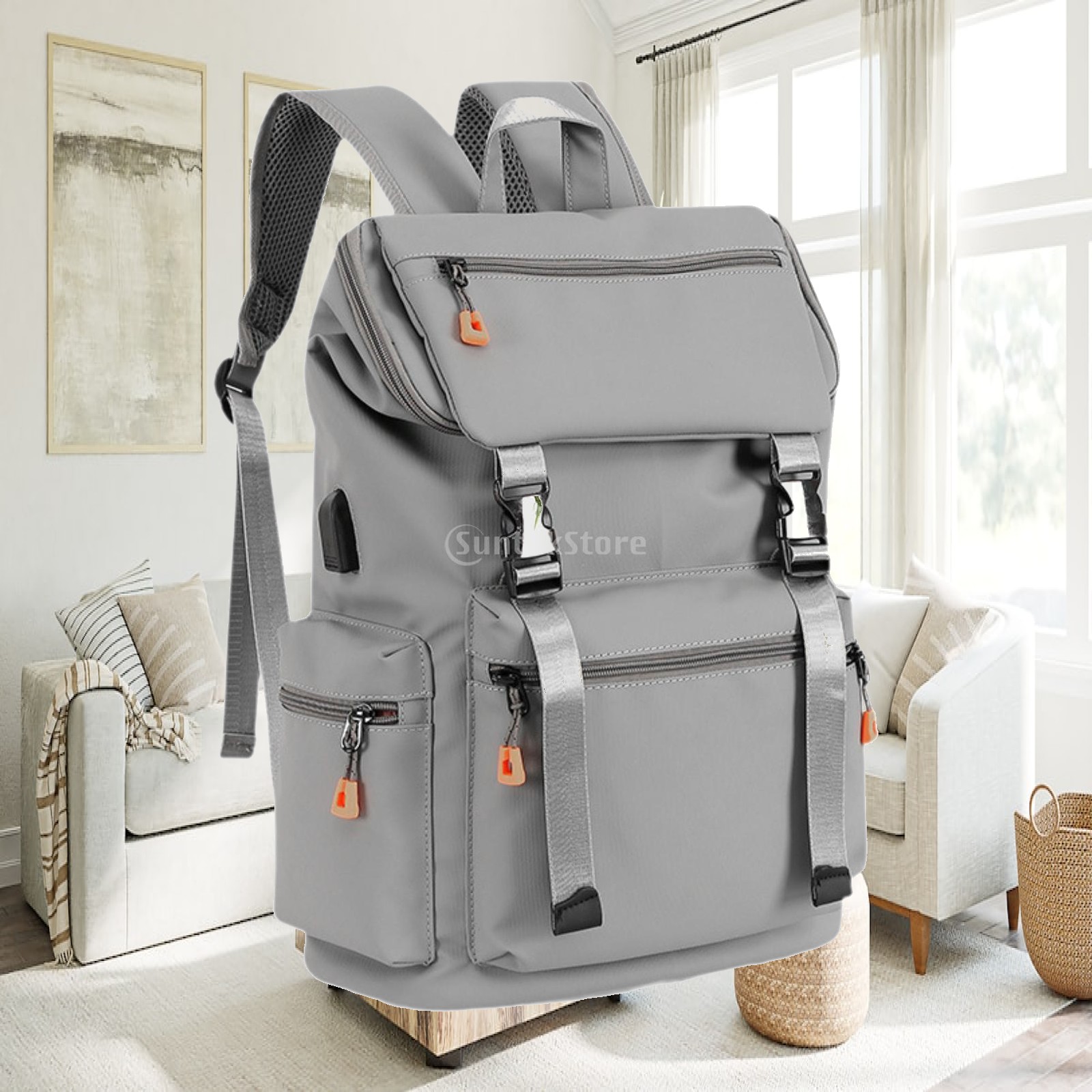 Women Bags Work - Tas Ransel Kasual Organizer dengan Kantong,