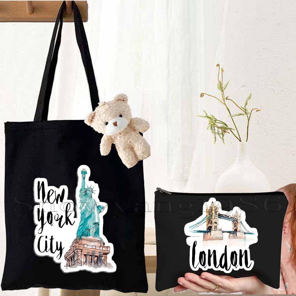 Women Bags Egypt - 3 Buah Tas Tote Kanvas Wanita