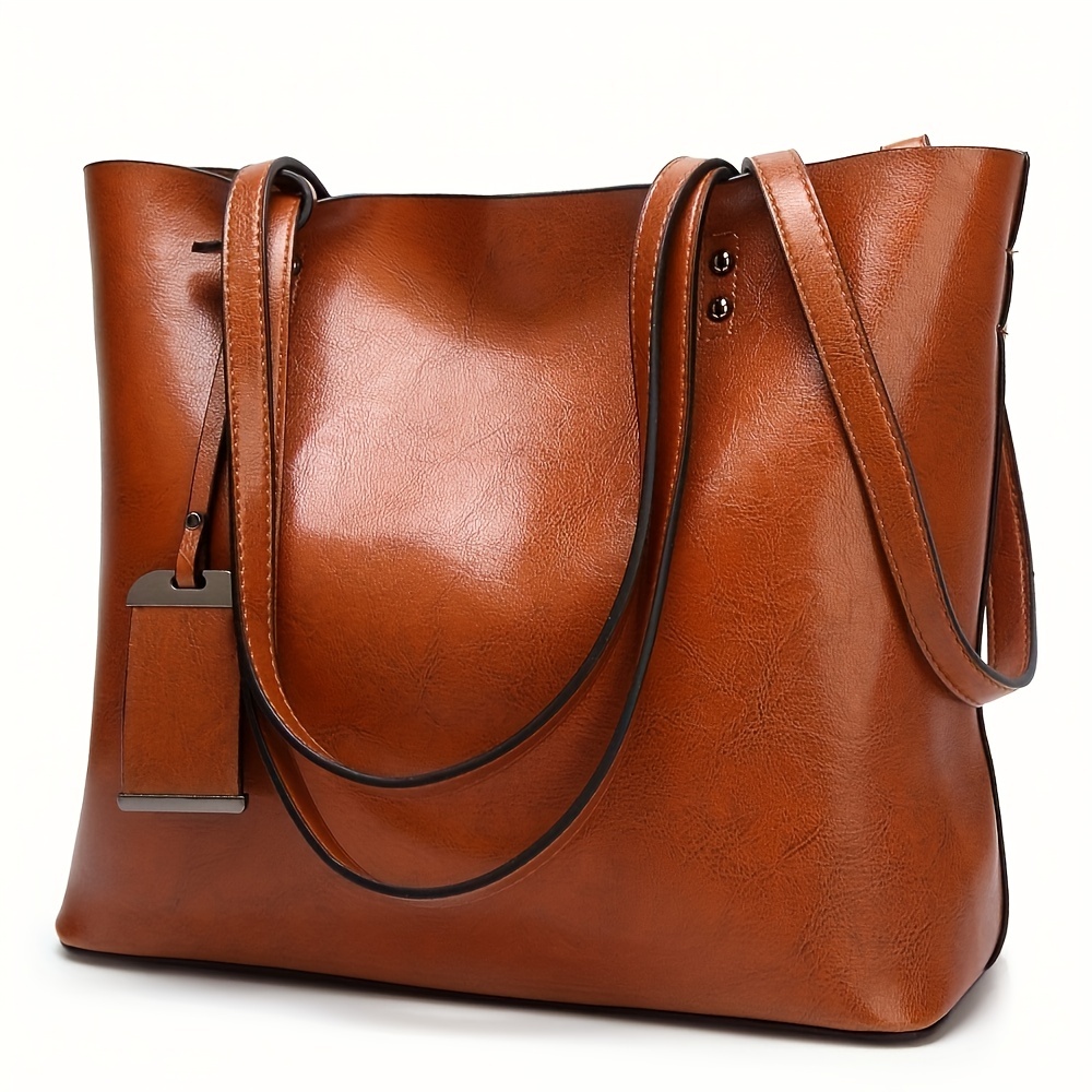 Women Bags Work - Tas jinjing wanita kulit Retro klasik