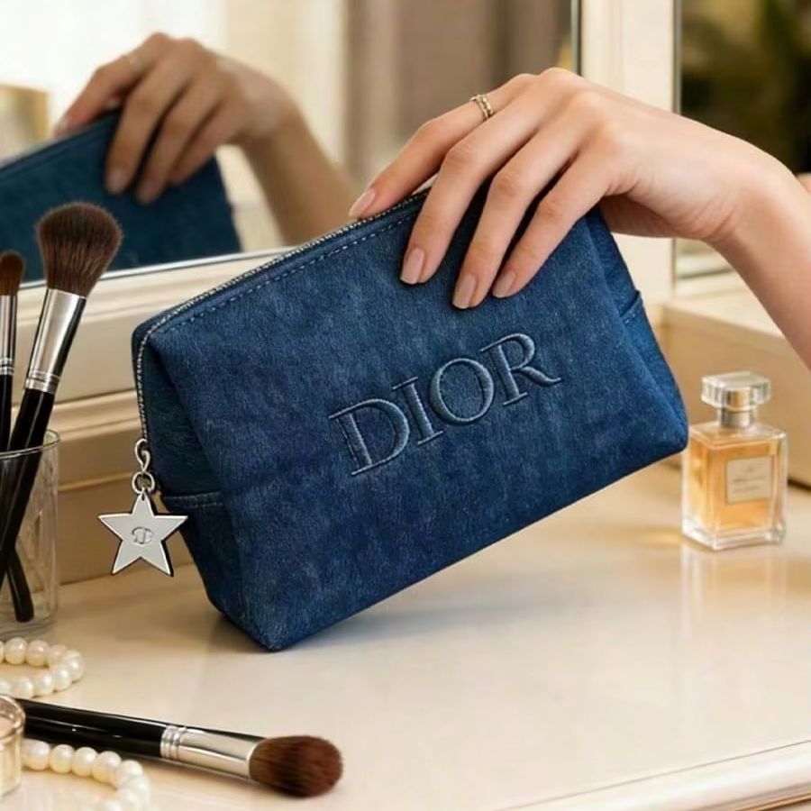 Tas Kosmetik Dior Denim Gelap  - Women Bags Dior ulasan dan harga