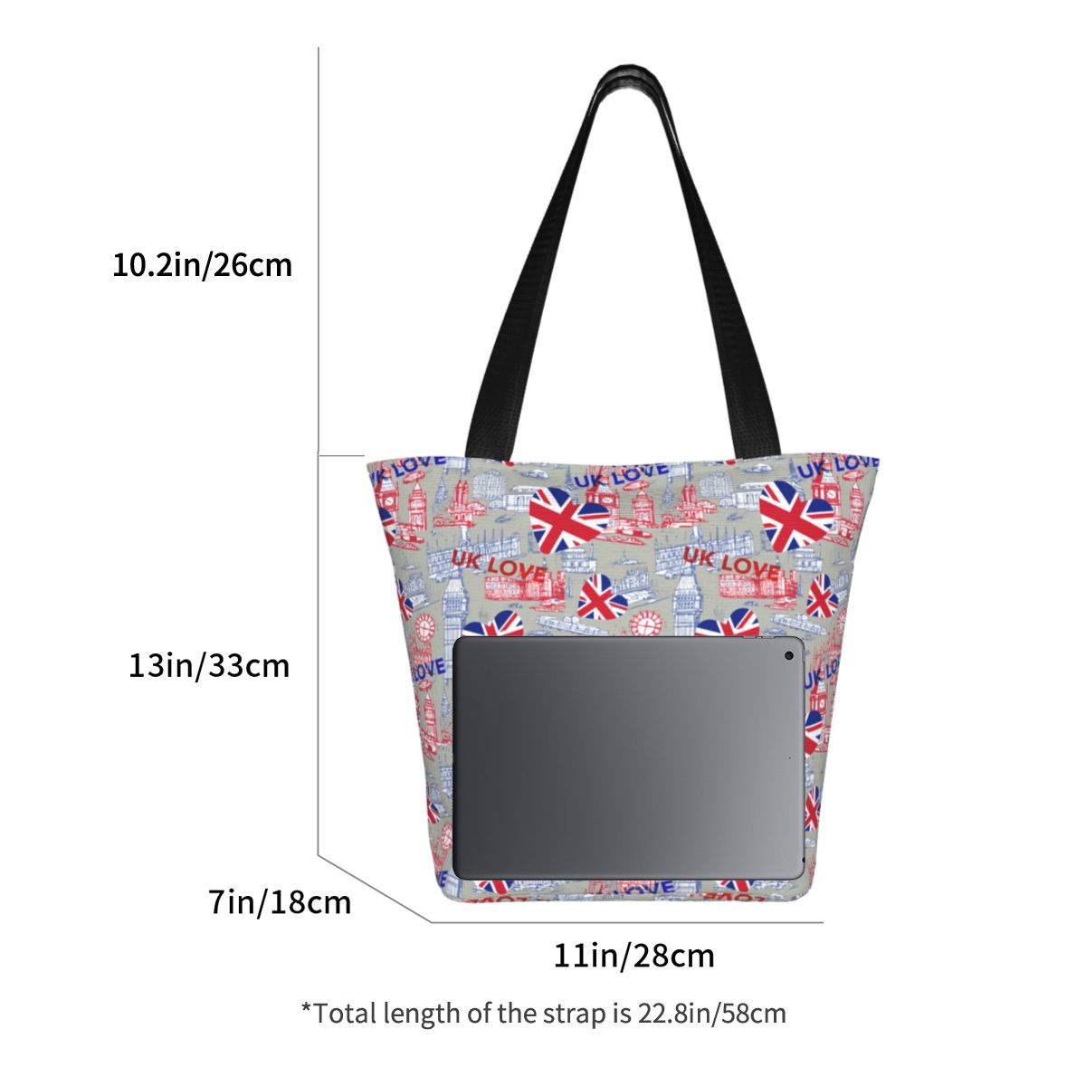 Tas Tote Belanja Bendera Inggr - Women Bags In Uk ulasan dan harga