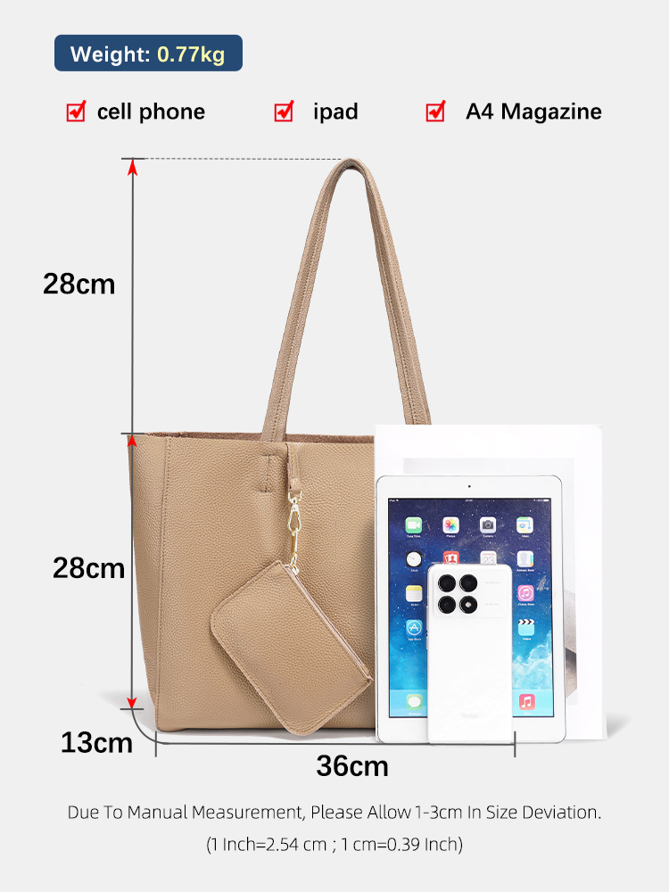 Zency Tas Tote Besar Kulit Asl - Women Bags Work ulasan dan harga