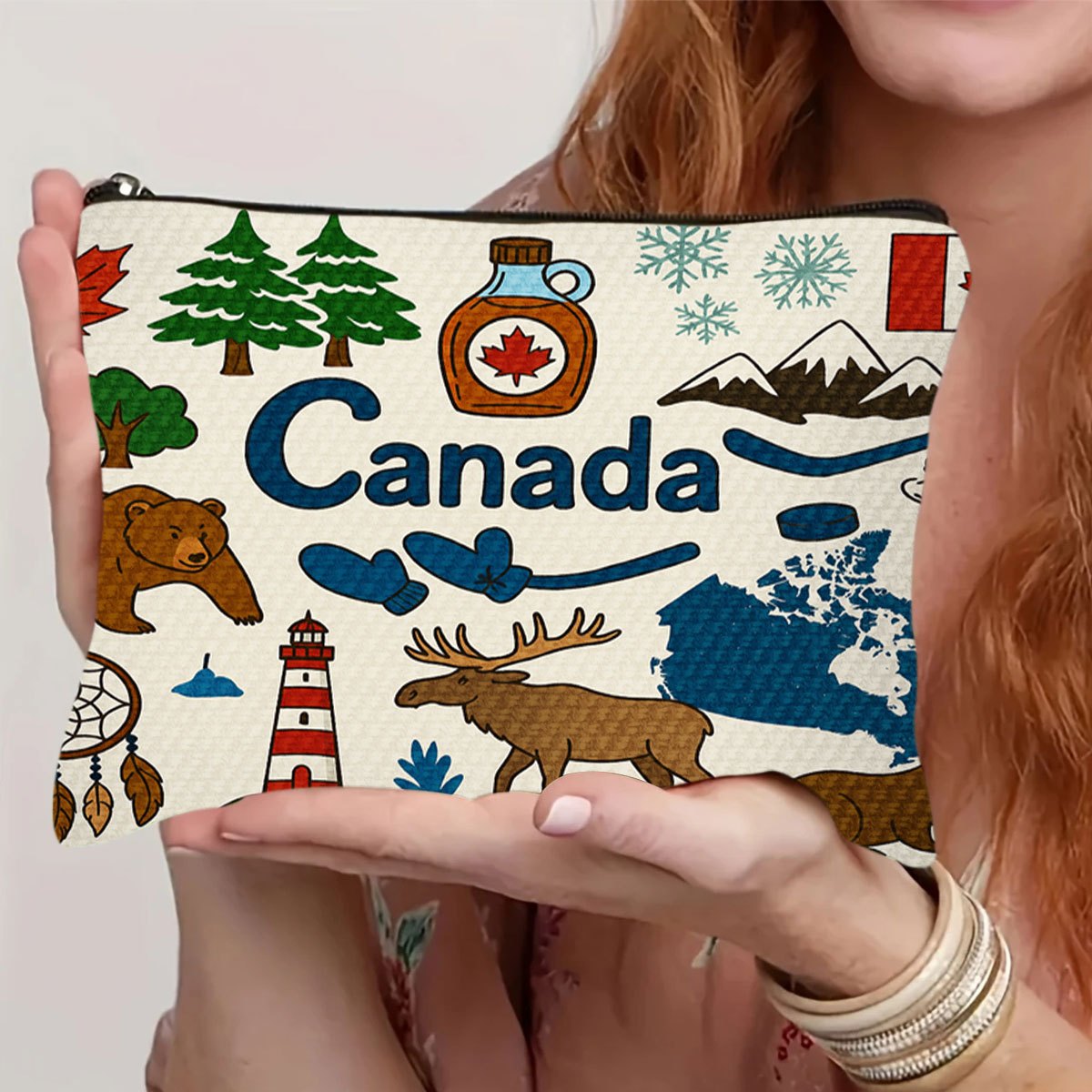 Tas kosmetik bertema Kanada -  - Women Bags In Canada ulasan dan harga