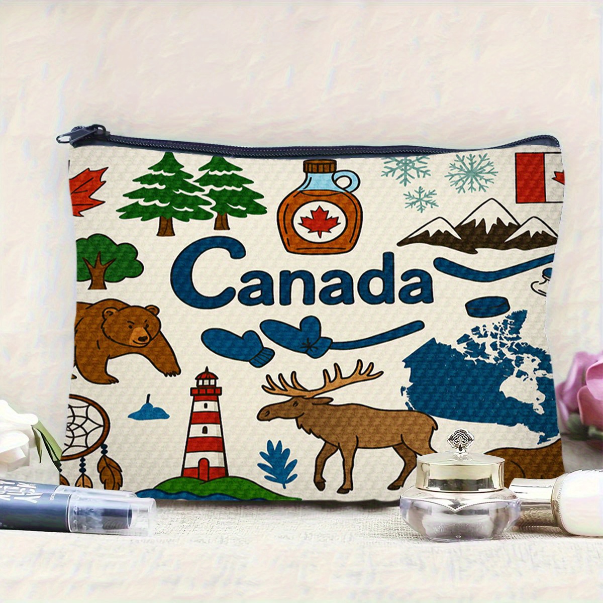 Tas kosmetik bertema Kanada -  - Women Bags In Canada ulasan dan harga