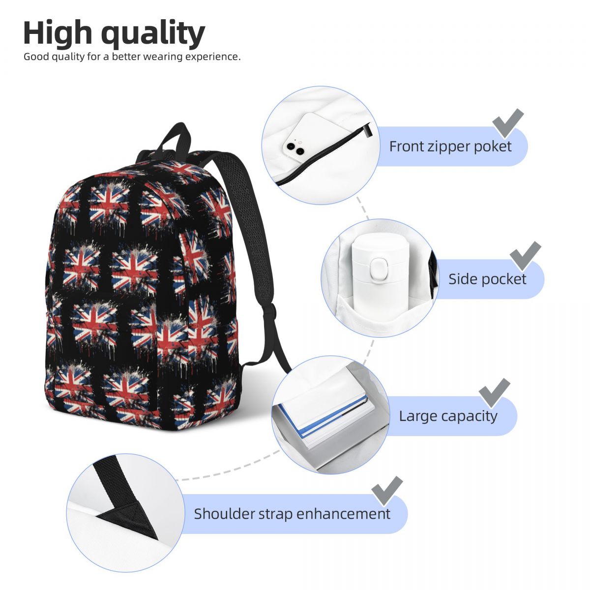 Tas Ransel Bendera Union Jack  - Women Bags Uk Sale ulasan dan harga